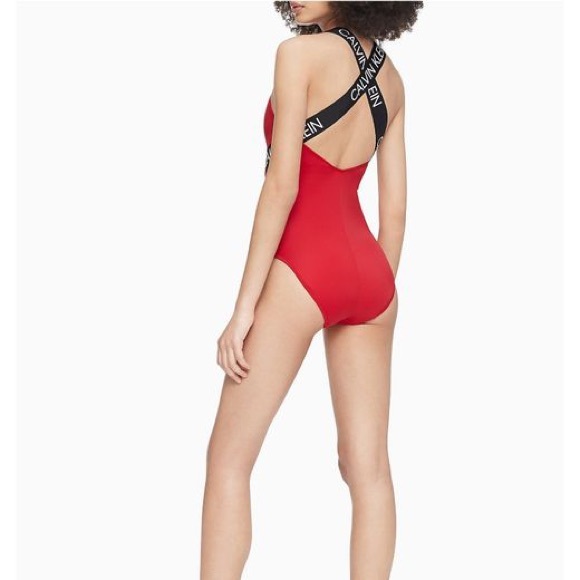 CK Curve Plunge One-Piece Swimsuit - Picture 4 of 4